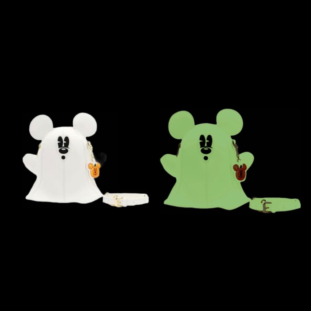 Loungefly Stitch Shoppe Mickey Mouse Glow Ghost Crossbody Bag